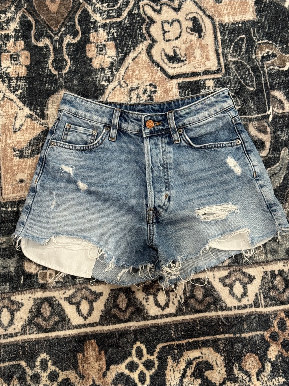H&M Distressed Denim Shorts